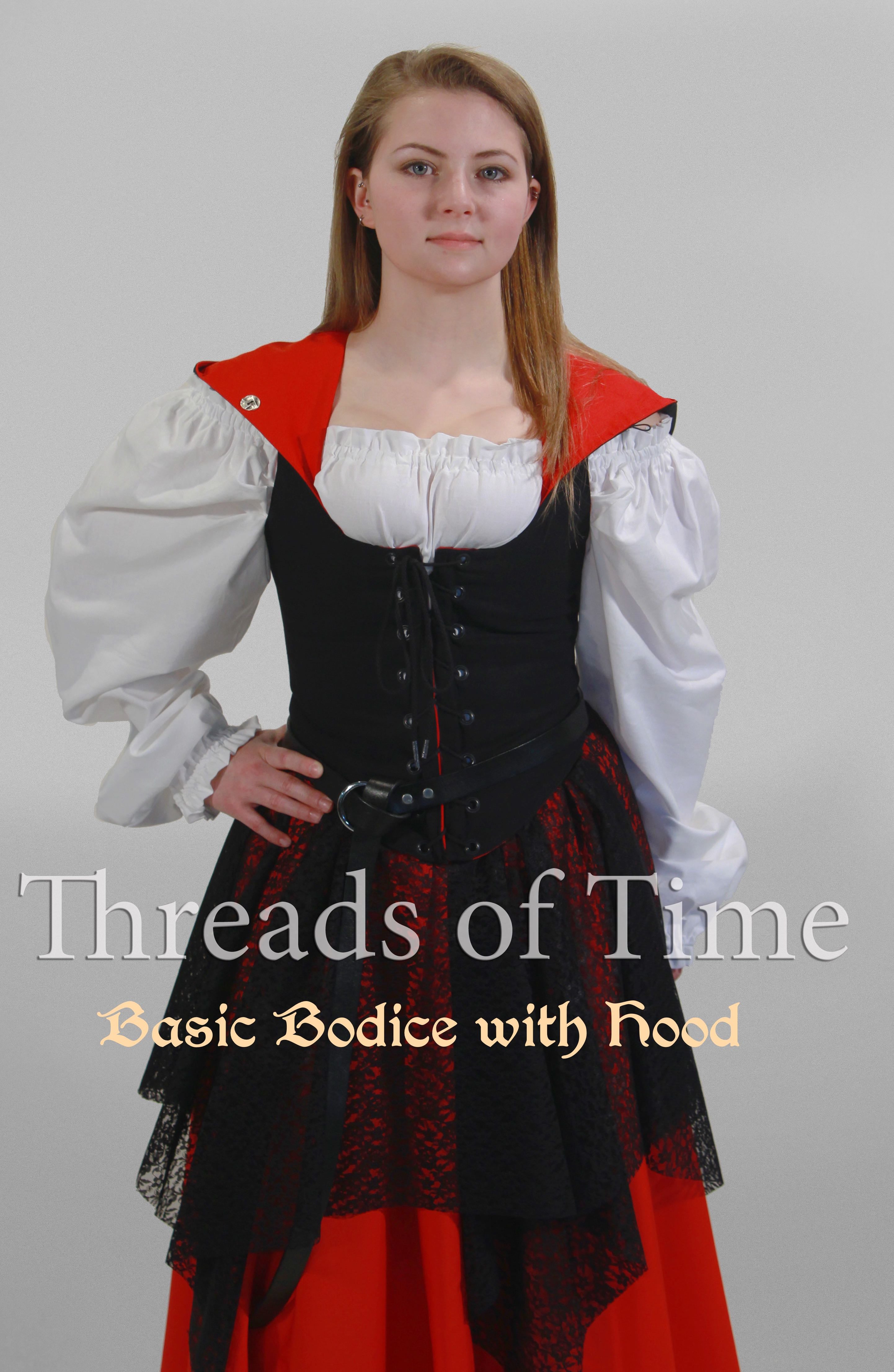Basic Bodice | Custom Sizing Bodice Plain, Hooded or Collar | Threads of Time