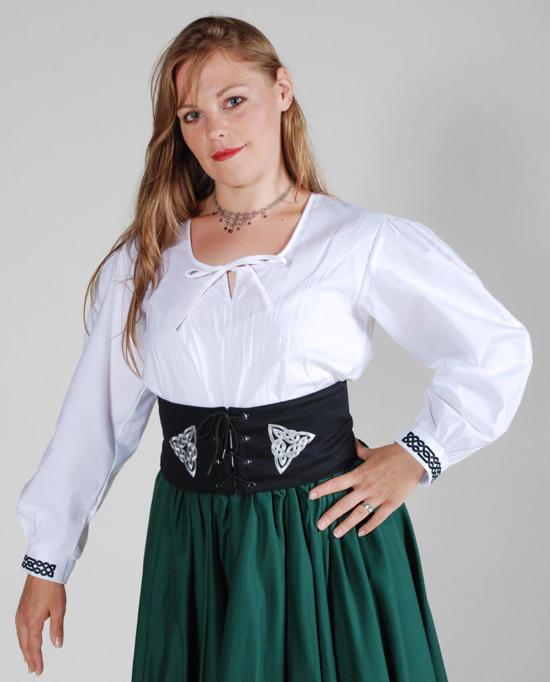 Sirona Shirt - Plain and Celtic Knotwork Embroidery