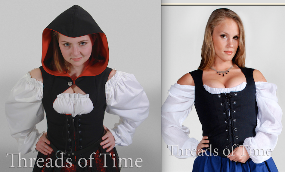 Basic Bodice | Custom Sizing Bodice Plain, Hooded or Collar | Threads of Time