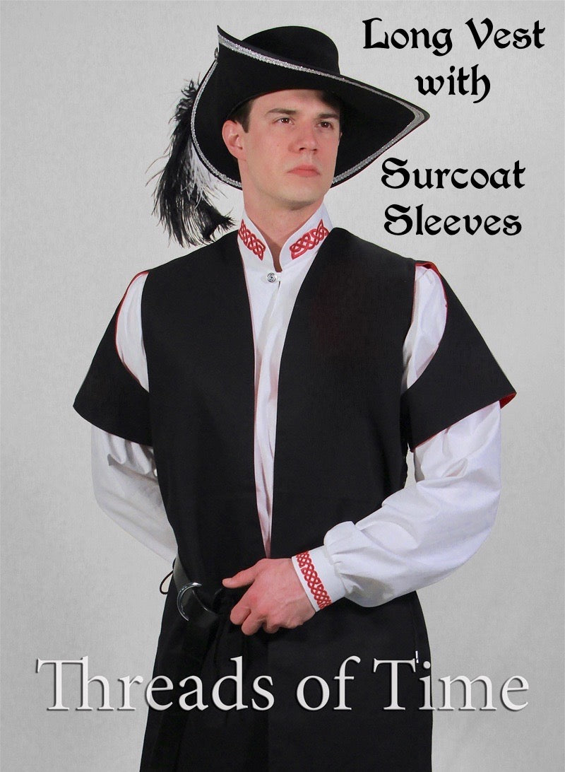 Long Vest - All Options -No Embroidery