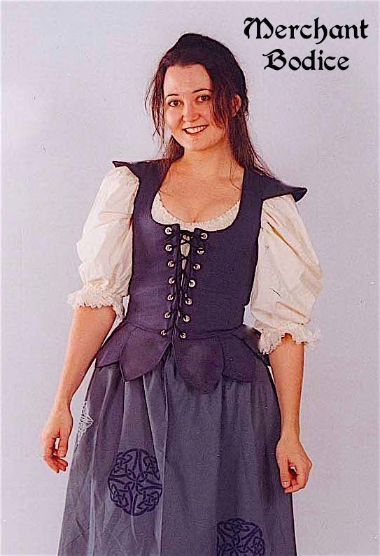 Merchant Bodice / Petal Bodice - plain or Celtic embroidered