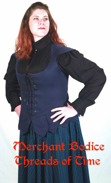 Merchant Bodice / Petal Bodice - plain or Celtic embroidered