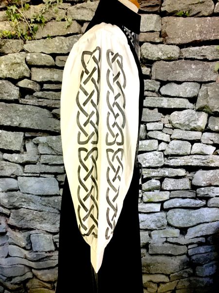Celtic Duster Outfit - 3 garments in white/black/silver
