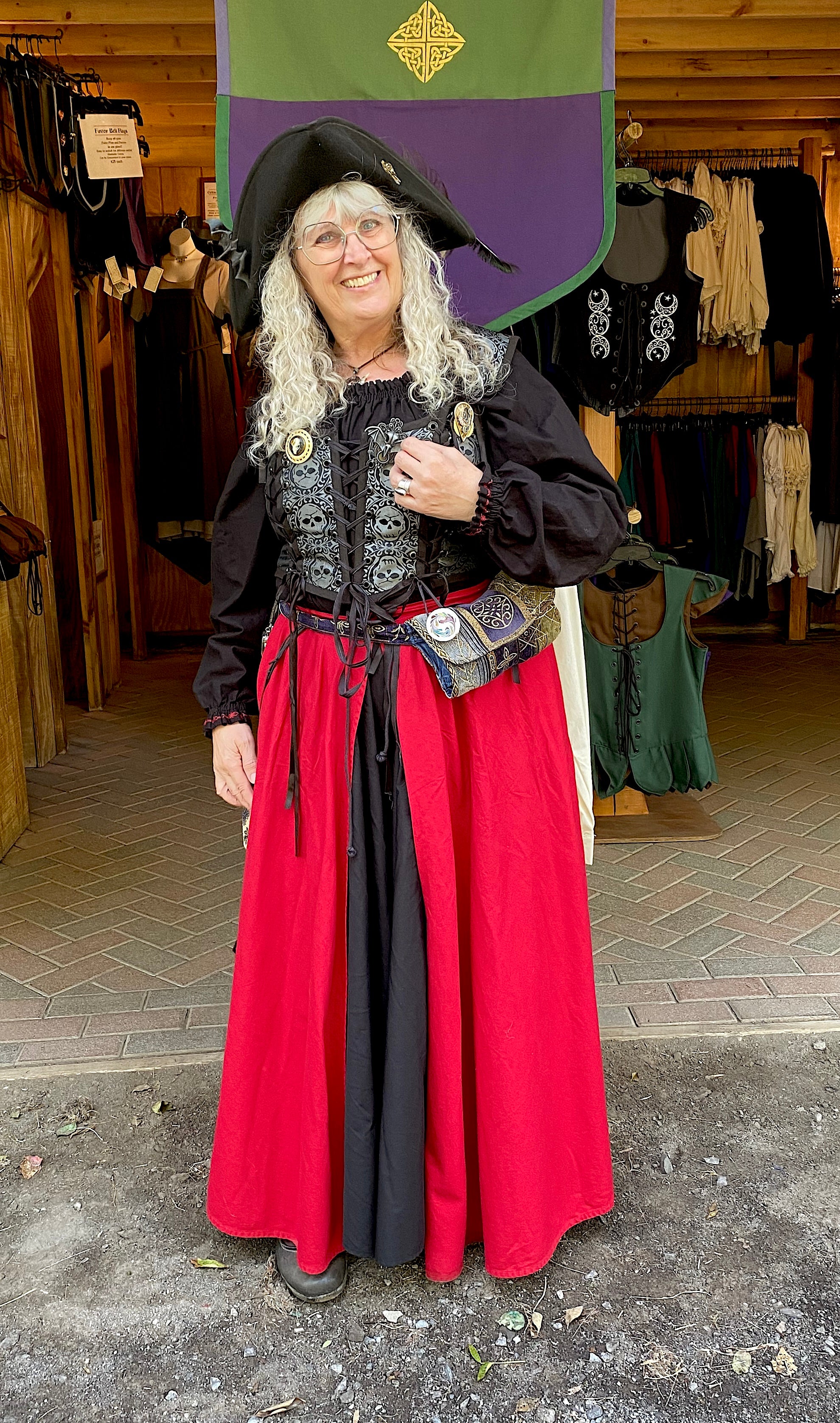 Split Front Overskirt with pockets