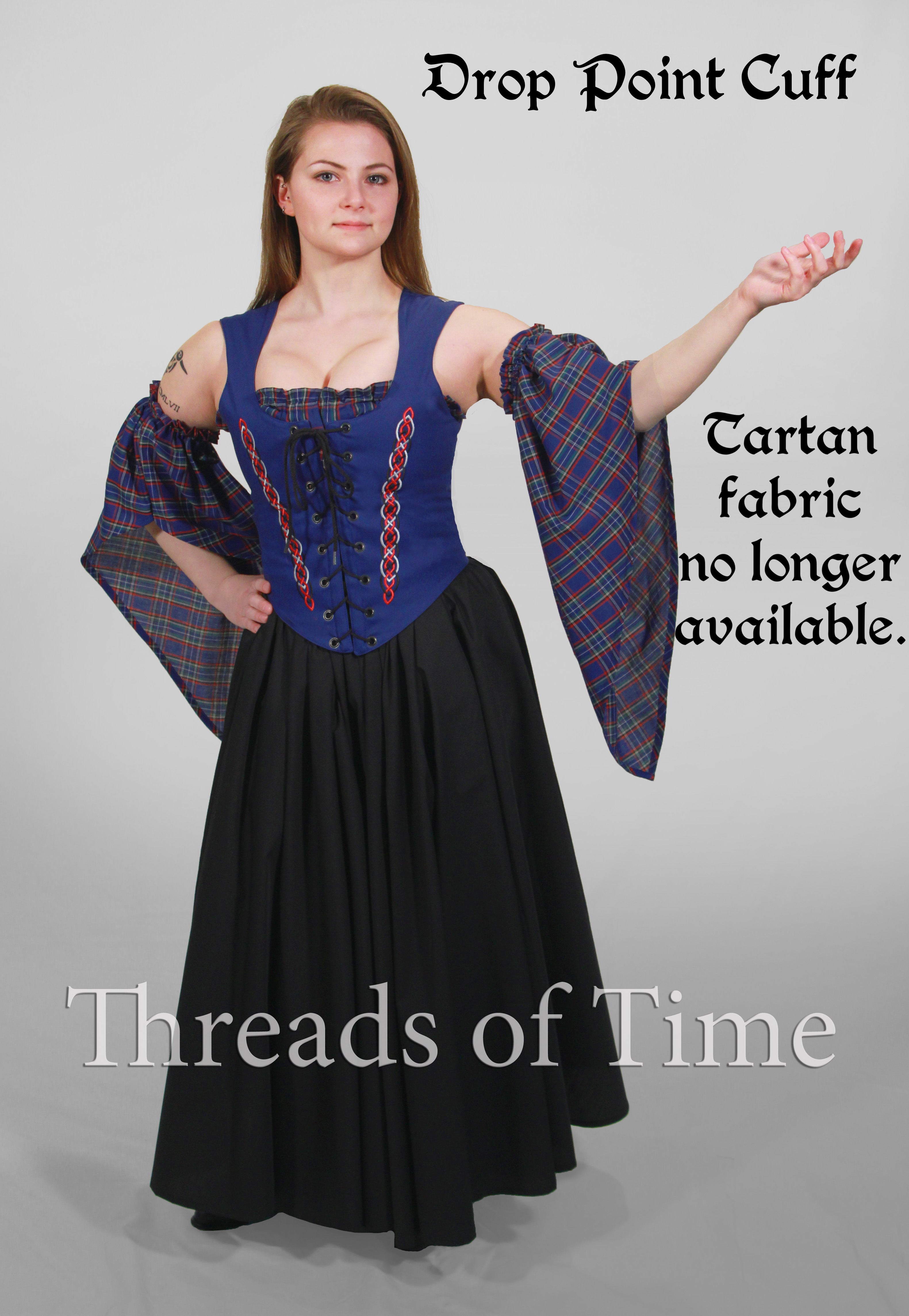 Celtic Dress Tartan Renaissance Dress Medieval Chemise Bodice