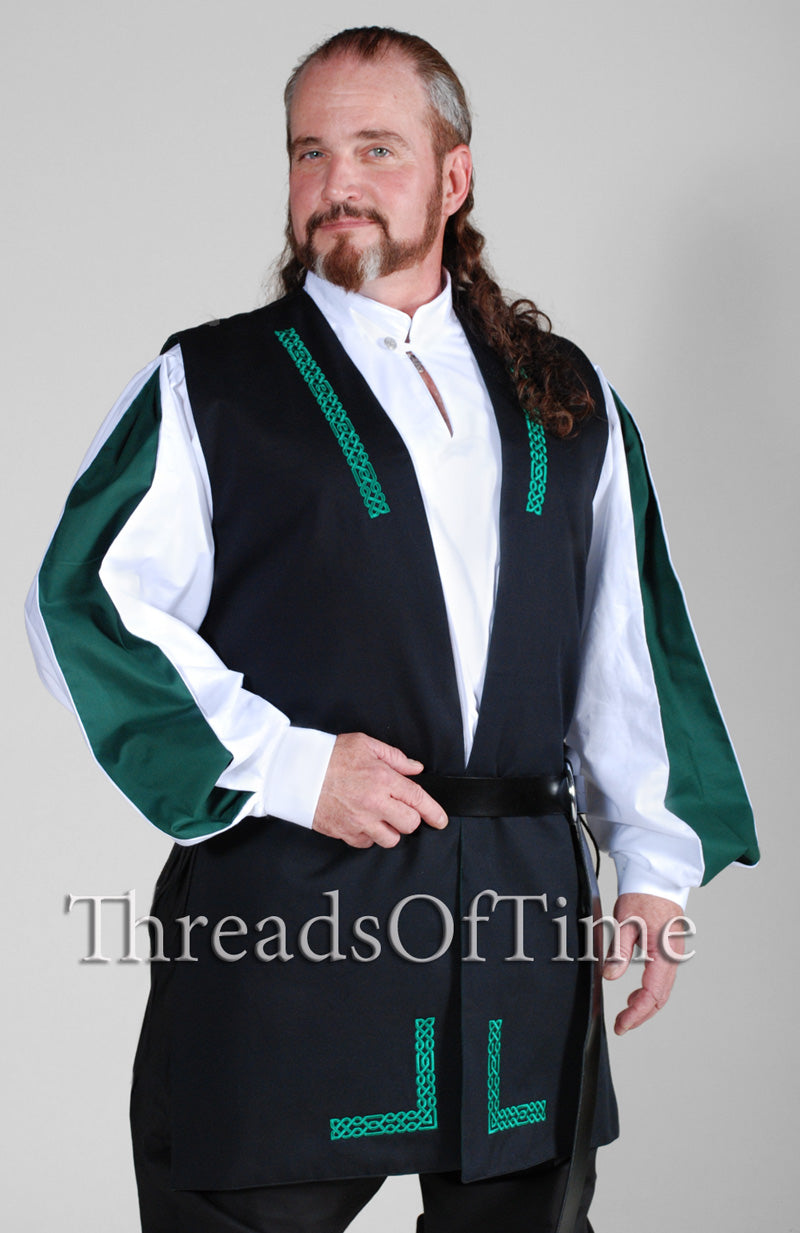 Celtic Long Vest | Celtic Costume For Fantasy LARP & Highland Games | Threads of Time Threads Of Time Celtic Long Vest | Celtic Costume For Fantasy LARP & Highland Games | Threads of Time Threads Of Time