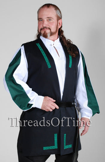 Celtic Long Vest | Celtic Costume For Fantasy LARP & Highland Games | Threads of Time 