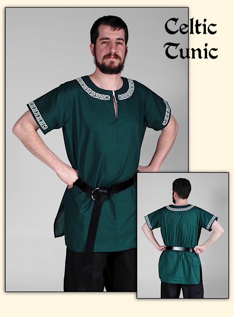 Black short sleeve tunic; medieval linen shirt