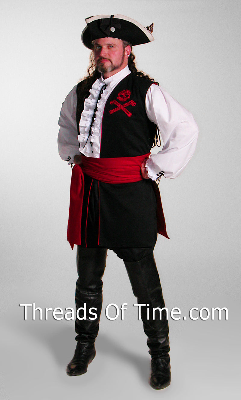 Pirates Captain Easton Elegant Long Vest