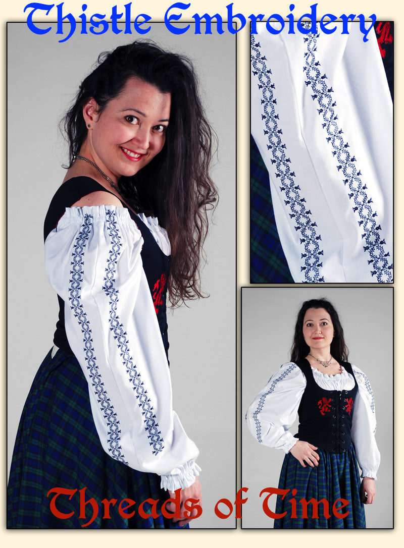Wench Chemise - Plain, Lace, Celtic or Thistle Embroidery