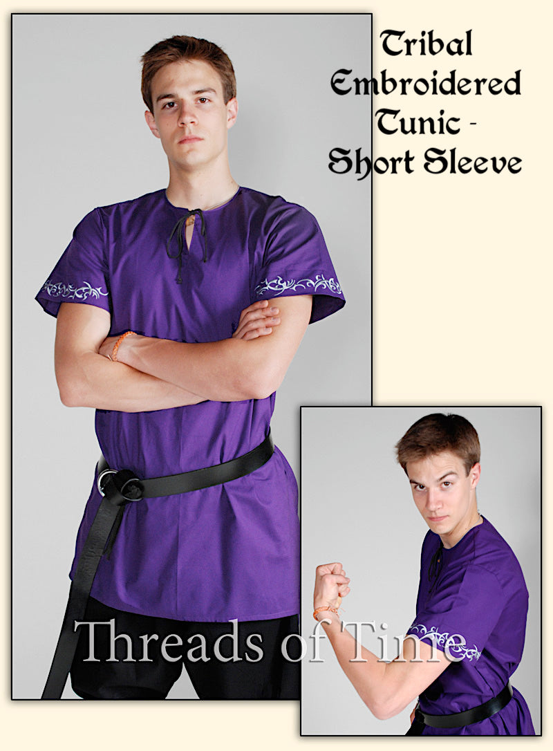 Tunic - Plain / Celtic / Viking / Tribal, short sleeve or long – Threads Of  Time