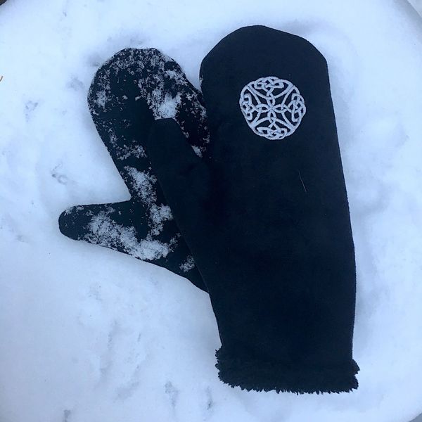 Winter Mittens - Plain, Embroidered